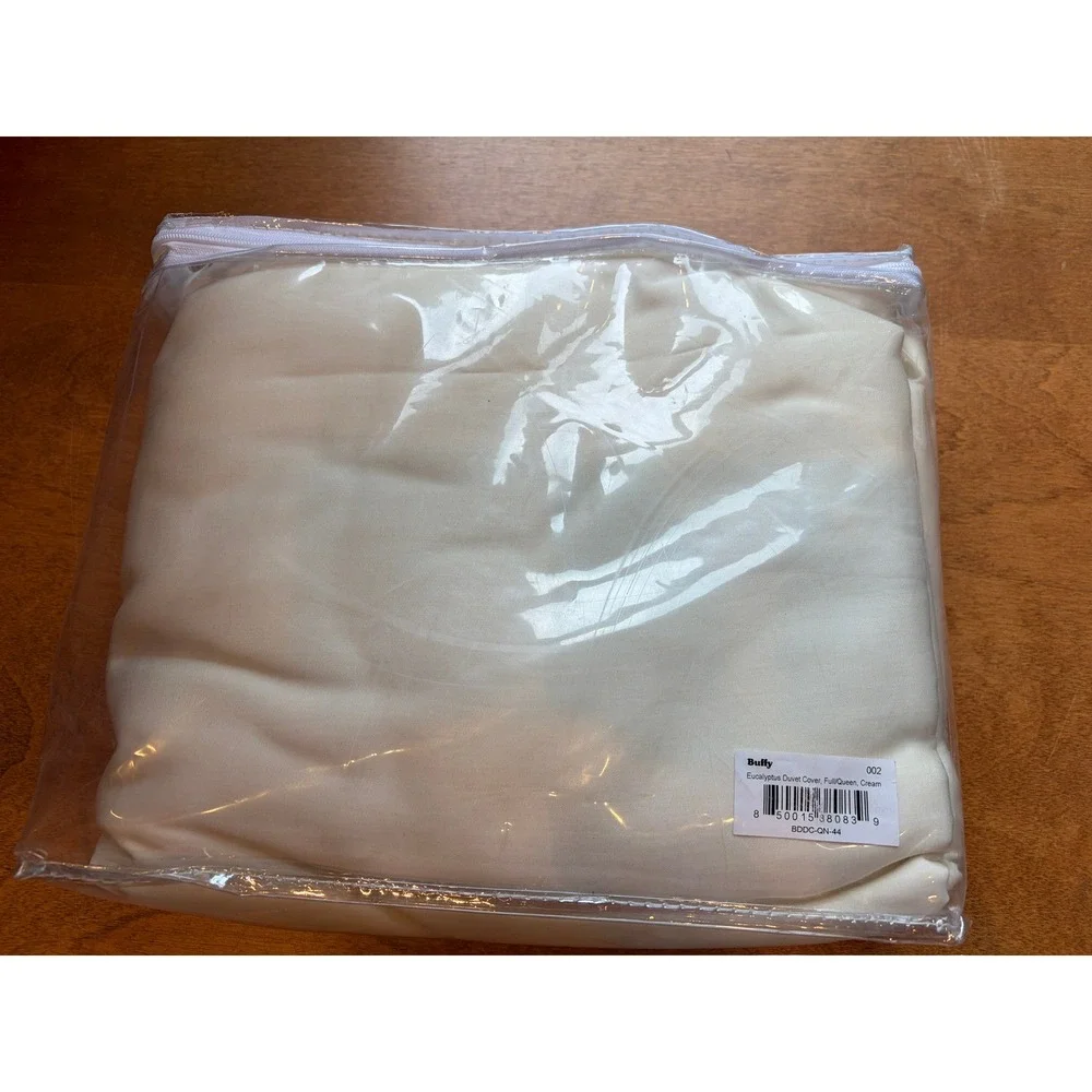 Buffy Breeze Eucalyptus Duvet Cover Full Queen Cream BDDC-QN-44 New